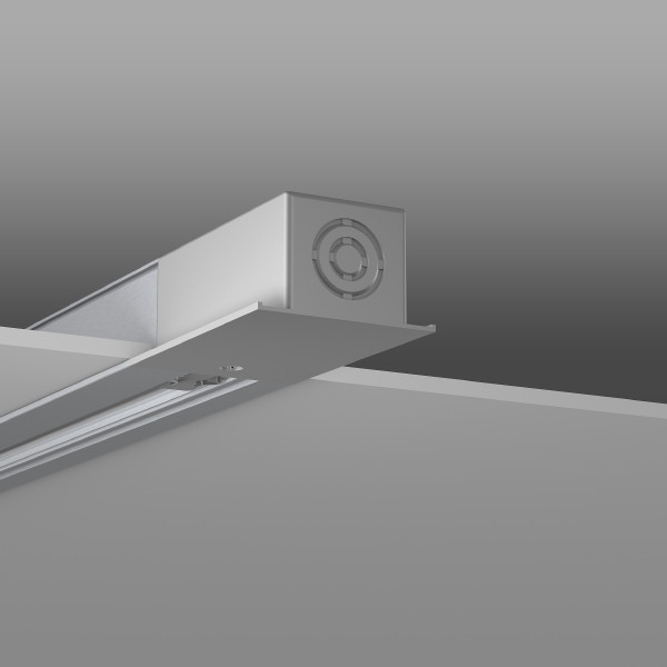 RZB 3-Phasen-Stromschienen Voeding L 119 B 53 H 33 kleur: zilver 7662-11-W20