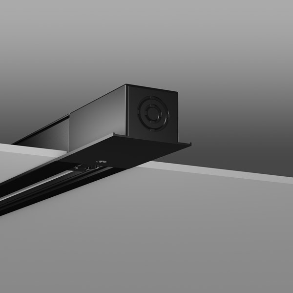 RZB 3-Phasen-Stromschienen Voeding L 119 B 53 H 33 kleur: zwart 7662-11-W30