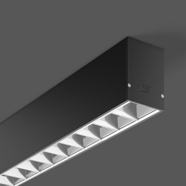 RZB Less is more 50 Less Is more 50, 41 W, 5050 LM, 830, zwart, dali plafond- en wandarmat