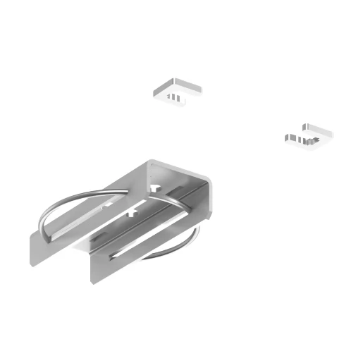 RZB Linedo bevestigingsset adapter plafondmontage voor lichtlijn staal 70x28x16mm