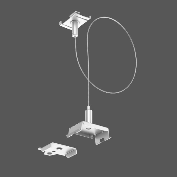 RZB LINEDO Pendelmontage LP 1500 kleur: roestvrij staal