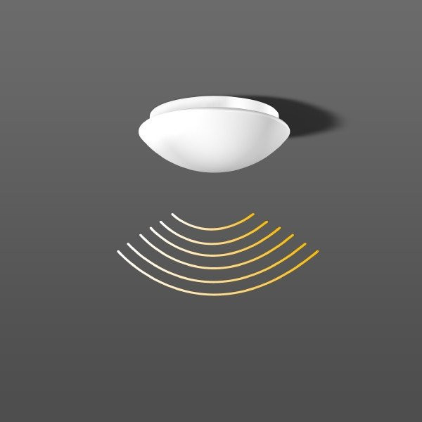 RZB Flat polymero pmma led armatuur 840 aan/uit 4000K 1250LM Ø305MM >80° - steekklem wit