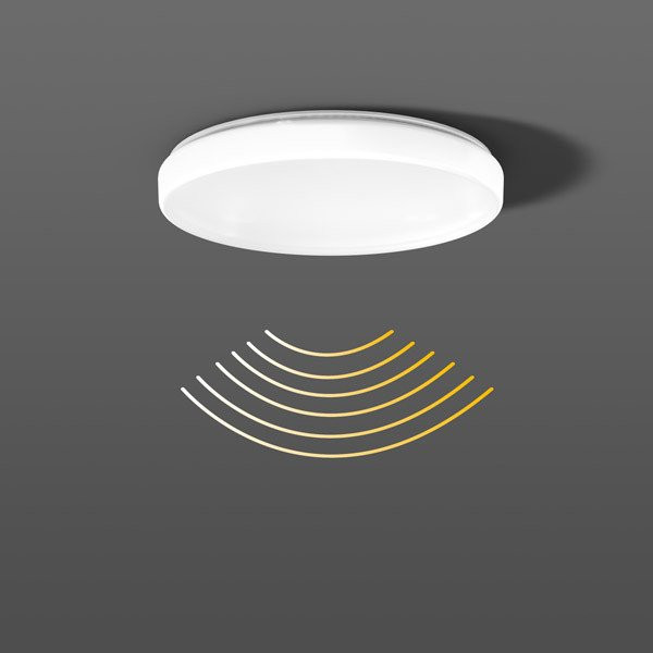 RZB Flat polymero kreis slim led armatuur 840 aan/uit 4000K 2050LM Ø360MM bewegingssensor >80° - steekklem wit