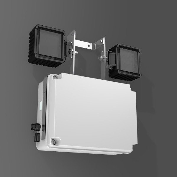 RZB Powerbox flood 765 grijs staande schijnwerpers voor noodverlichting