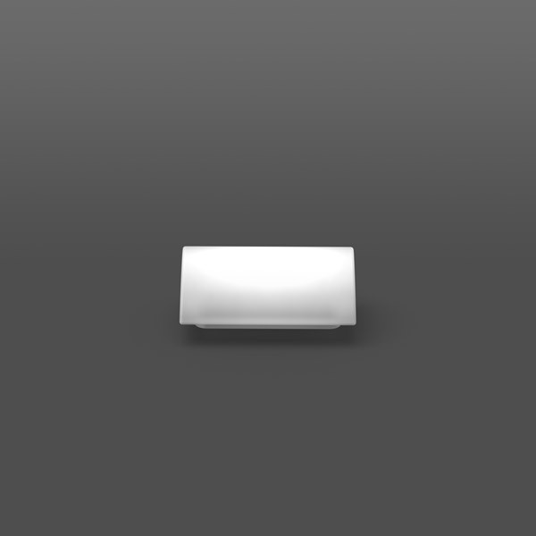 RZB Reserveglas, gevormd glas L 245 B 145 H 96 kleur: wit