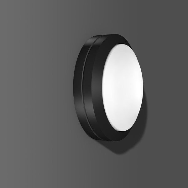 Rounded Midi, 12 W, 600 LM, 830, antraciet, phase-cut plafond- en wand