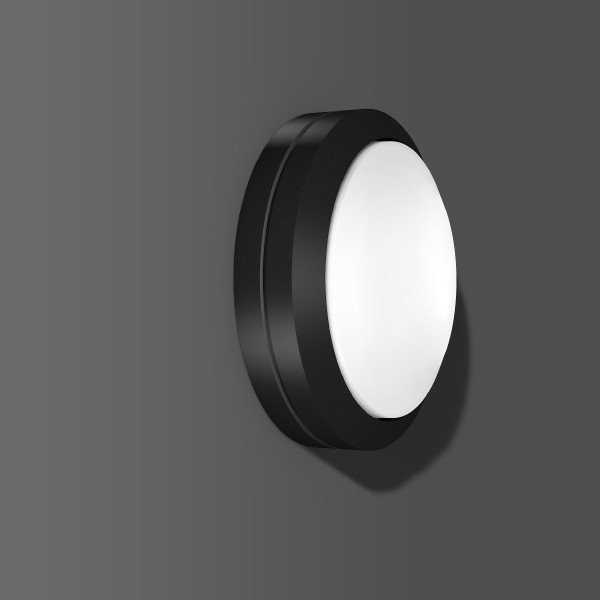 Rounded Midi, 12 W, 650 LM, 840, antraciet, on/off plafond- en wandarm