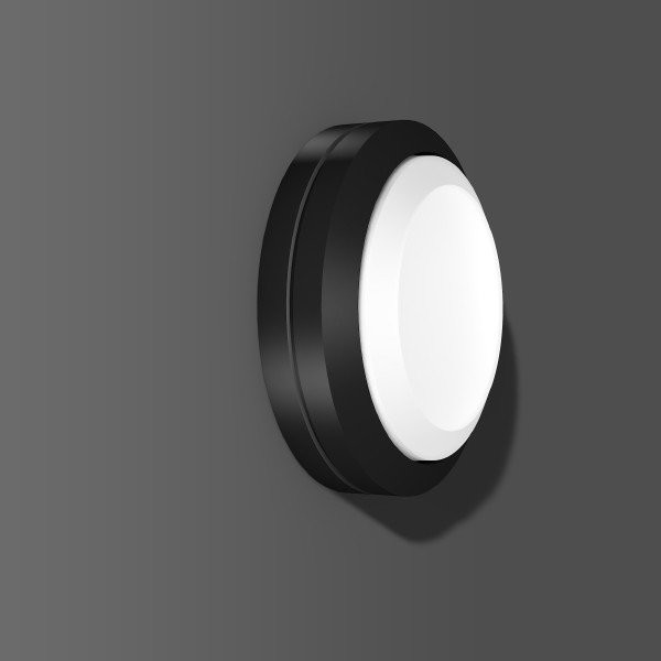 Rounded Midi, 12 W, 700 LM, 840, antraciet, on/off plafond- en wandarm