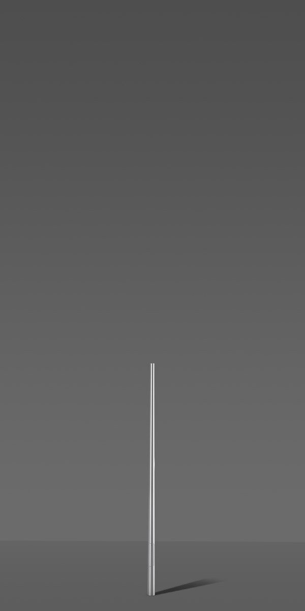 RZB Stalen mast D124 H4000 he 800 kleur zilver