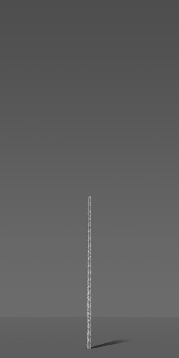 RZB Stalen mast D129 H4500 he 800 kleur aluminium