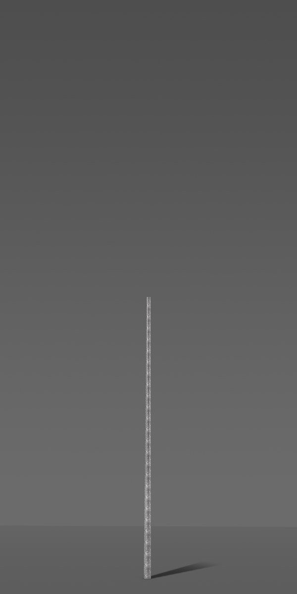 RZB Stalen mast D134 H5000 he 800 kleur aluminium