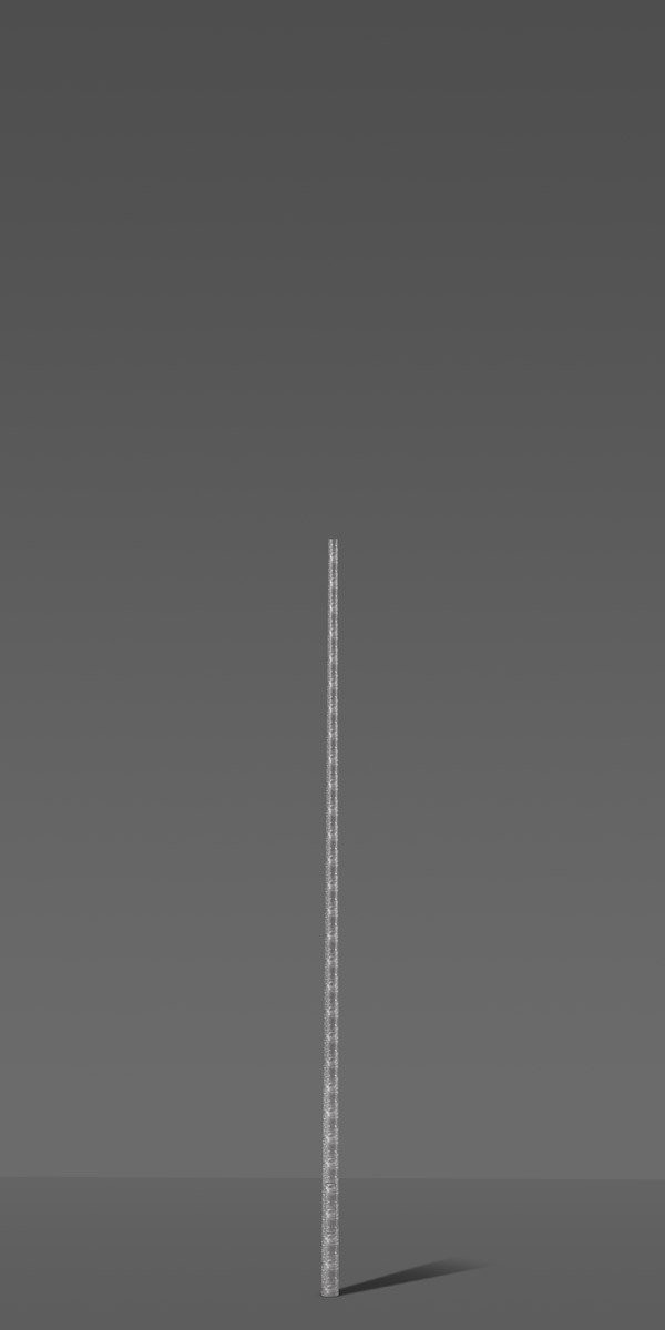 RZB Stalen mast D146 H6000 he 1000 kleur aluminium