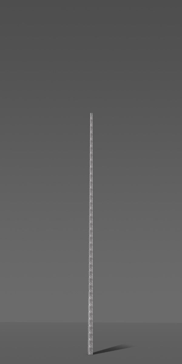 RZB Stalen mast D156 H7000 he 1000 kleur aluminium