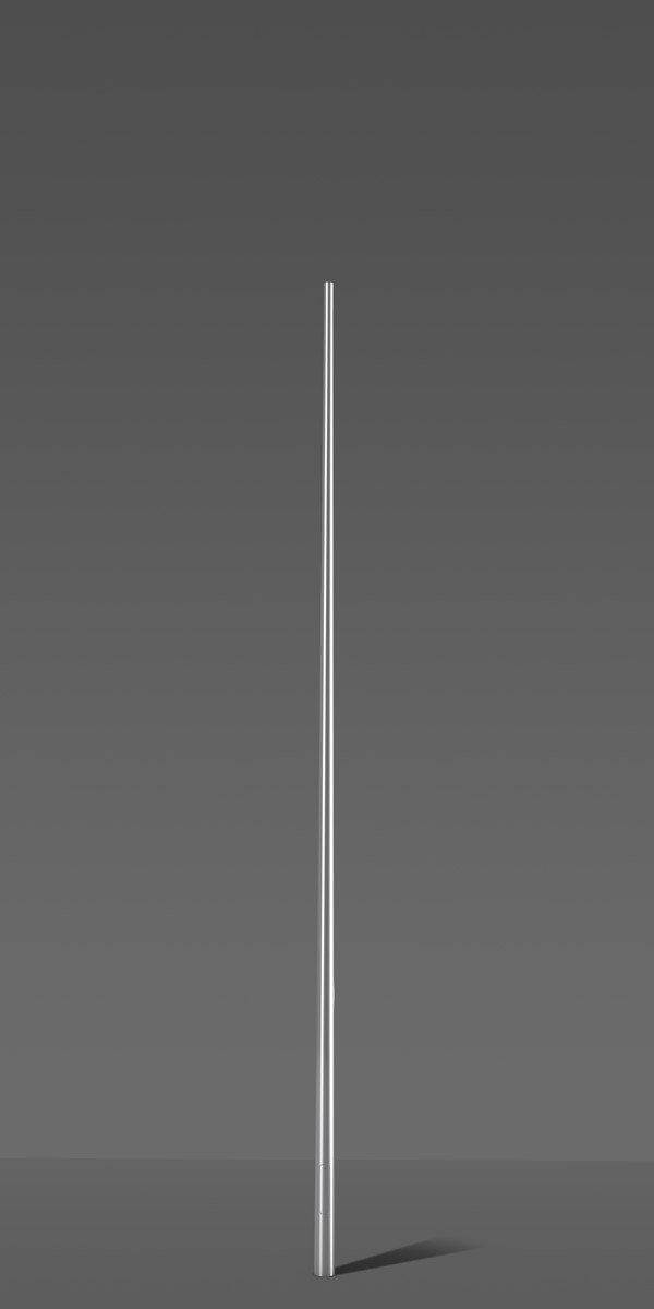 RZB Stalen mast D168 H8000 he 1200 kleur zilver