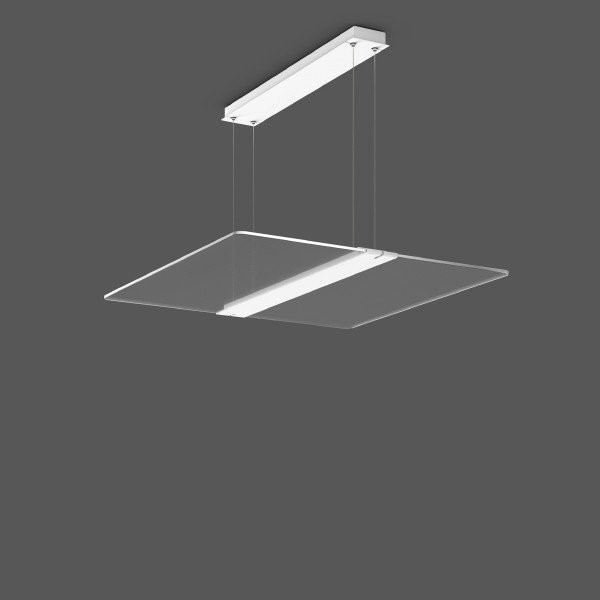 RZB TwinDot Twindot S square, 43 W, 4800 LM, 830, wit, dali pendelarmaturen, L 645