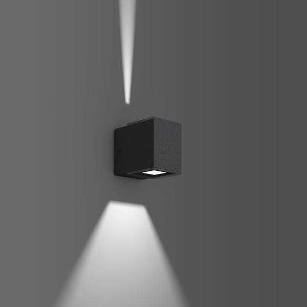 RZB Zono I Zono, 6,4 W, 300 LM, 830, antraciet, on/off wandarmaturen, L 100 B 154