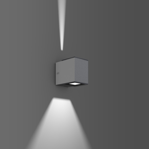 RZB Zono I Zono, 6,2 W, 220 LM, 830, zilver, on/off wandarmaturen, L 100 B 154 H