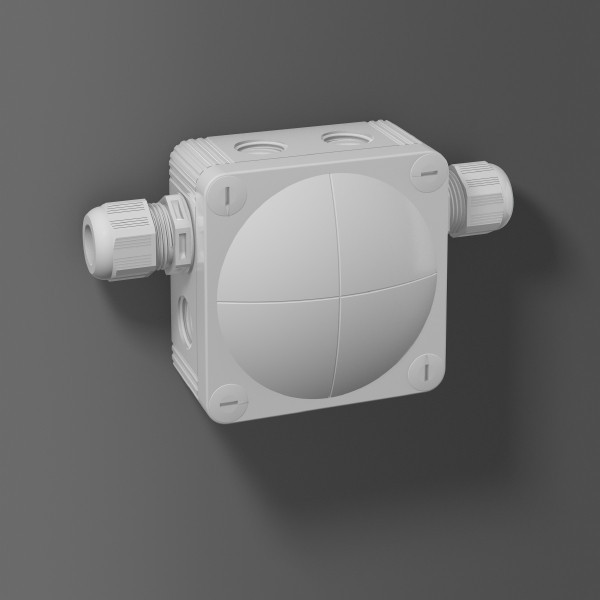 RZB Zubehör Inbouwbehuizing L 85 B 85 H 51 kleur: grijs