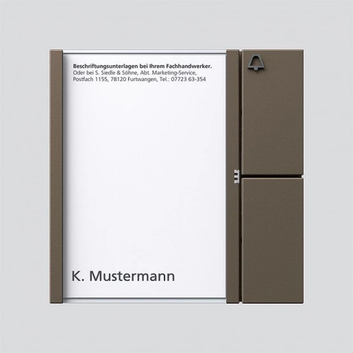 Siedle 1+N toetsenmodule spreken/bellen kunststof enkelvoudig bruin