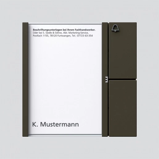 Siedle 1+N toetsenmodule spreken/bellen kunststof enkelvoudig bruin