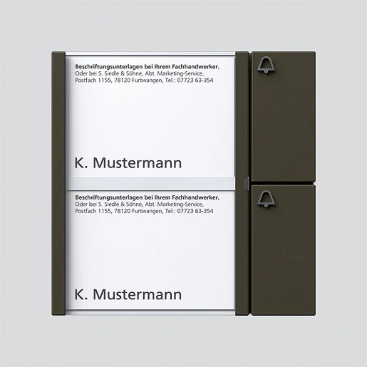 Siedle 1+N toetsenmodule spreken/bellen kunststof 2-voudig bruin