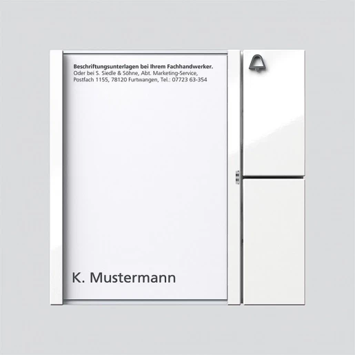 Siedle Bus-toetsenmodule spreken/bellen kunststof enkelvoudig wit