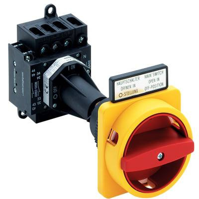 Sälzer Electric LASTSCHAKELAAR Lastsch. 32a - 7,5KW 4P - on/off - V-greep kort RD/ge ip66 - base snap