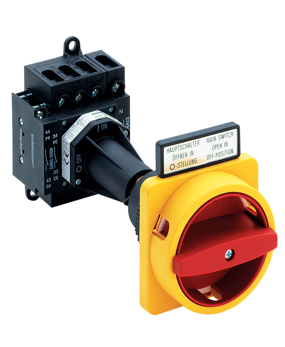 Sälzer Electric LASTSCHAKELAAR Lastsch. 63a - 18,5KW 3P - on/off - V-greep kort RD/ge ip66 - base sna