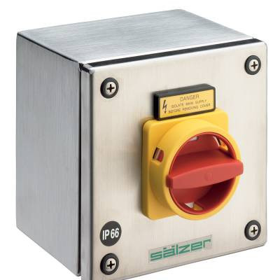 Sälzer Electric LASTSCHAKELAAR Lastschakelaar 32a - 7,5KW 3P - on/off - N-draaikn. RD/ge ip66 - in be