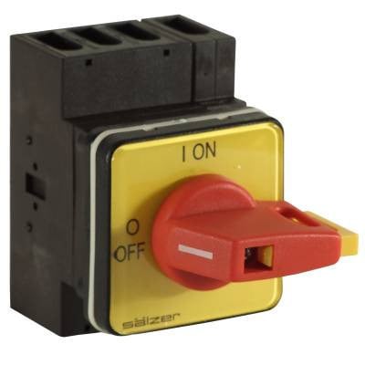 Sälzer Electric LASTSCHAKELAAR Lastschakelaar 40a - 11KW 4P - on/off - V-greep RD/ge ip66 - front - 4