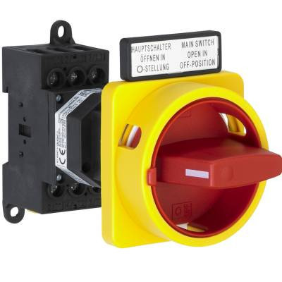 Sälzer Electric LASTSCHAKELAAR Lastschakelaar 40a - 11KW 6P - on/off - M-draaikn. RD/ge ip66 - base -
