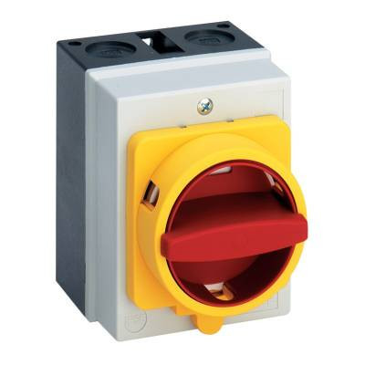 Sälzer Electric NOKKENSCHAKELAAR Nokkenschakelaar 20a - 7,5KW 4P - on/off 90° - N-draaikn. RD/ge ip66 -