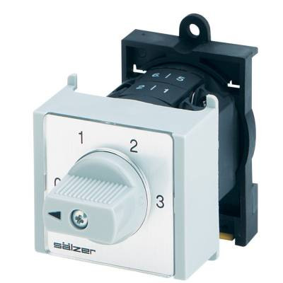 Sälzer Electric NOKKENSCHAKELAAR Nokkensch. 20a,7,5KW ip1b omkeer SCH. zonder uit 60°, 1P N-greep zil/Z