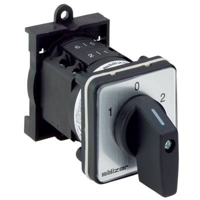 Sälzer Electric NOKKENSCHAKELAAR Nokkensch. 20a, 7,5KW ip20 omkeer SCH. met centre uit 60°, 2P M-greep