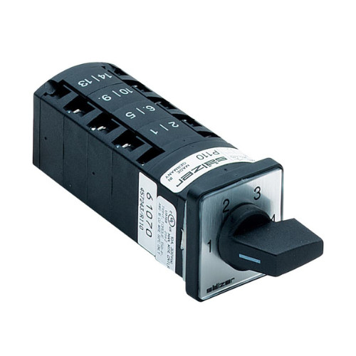 Sälzer Electric NOKKENSCHAKELAAR Sälzer, voltmeter-omschakelaar, frontinbouw, korte draaigreep, 20a, 3-