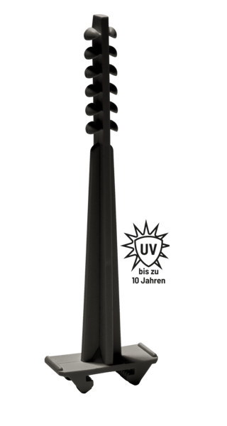 Schnabl Euro-Klemplug Montageplug, halogeenvrij, 80 MM, voor isolatie max 5 CM. zwart