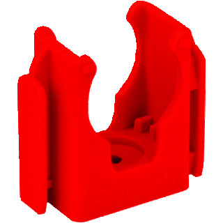 Schnabl Kunststof buisklem schietbevestiging hal.vrij 3/4"/18,5-19,5MM rood