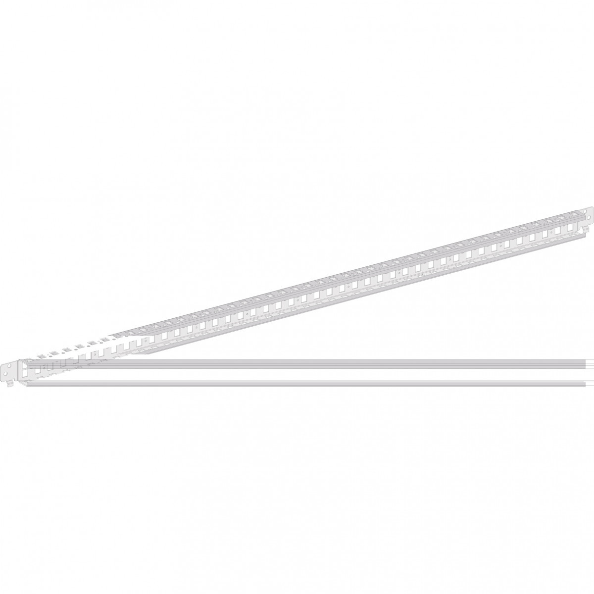 Sarel Spacial componenten uitbouw kast montagerail H800MM B120MM D20MM