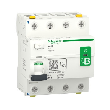 Schneider Electric Acti9 iID Acti9 Iid - residual current circuit breaker - 4P - 80a - 500ma - B-si