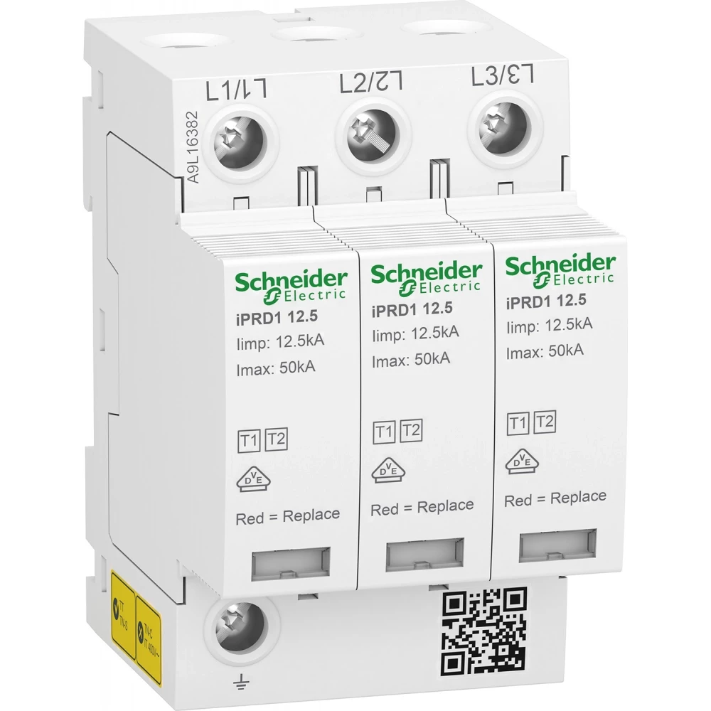Schneider Electric Acti9 iPRD1, PRD1 Acti9 - modulaire spanningsonderbreker - iprd1 12.5 - 3P - 350V - sign