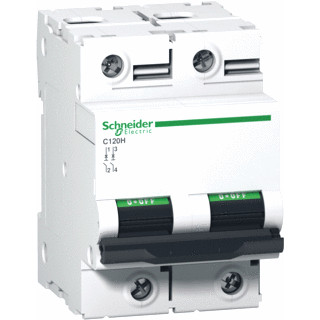 Schneider Electric acti 9 installatieautomaat C karakteristiek 80a 2P 2 beveiligd incl nul 3te