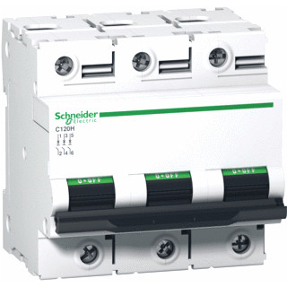 Schneider Electric acti 9 installatieautomaat D karakteristiek 100a 3P 3 beveiligd 4,5te