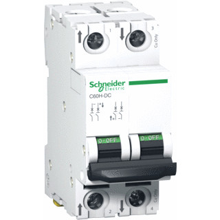 Schneider Electric acti 9 installatieautomaat C karakteristiek 15a 2P 1 beveiligd 4te