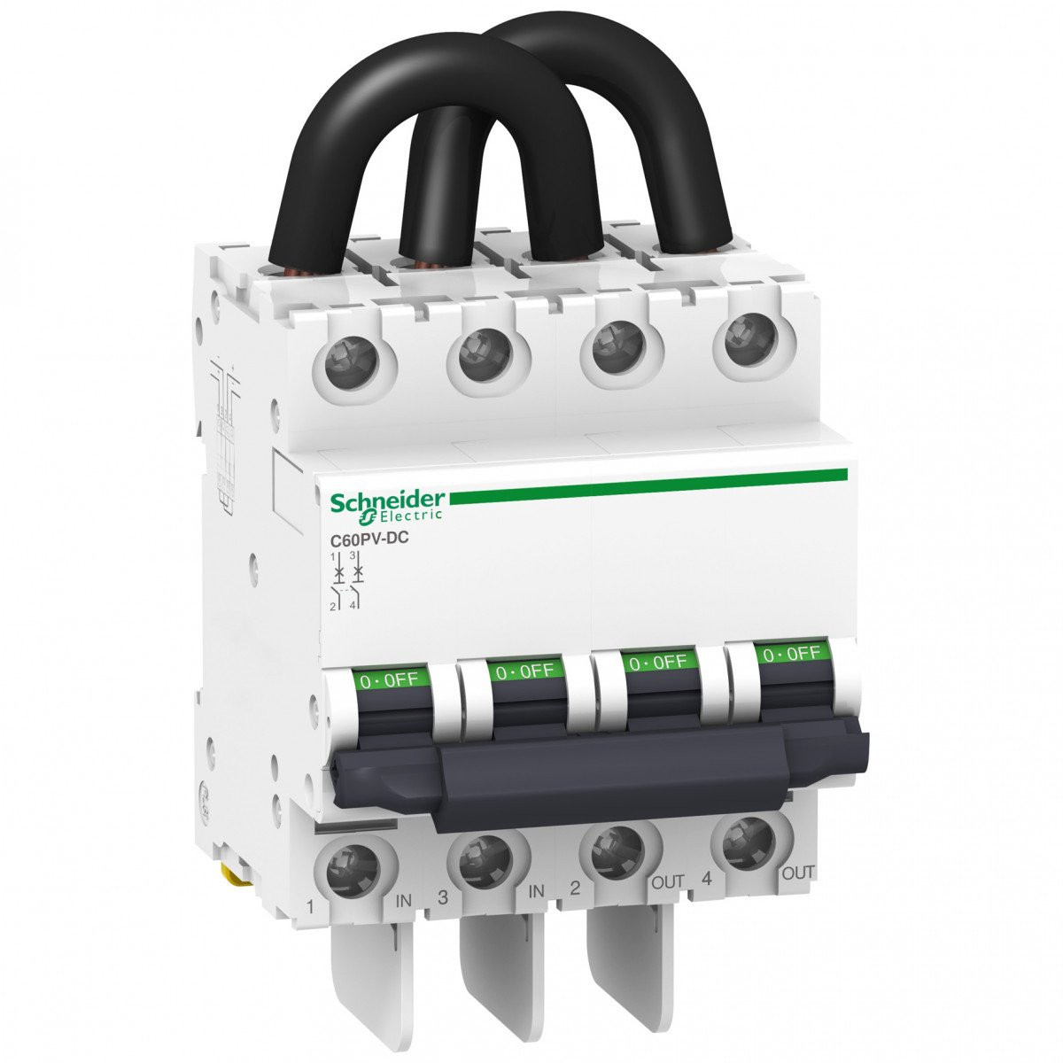 Schneider Electric acti 9 installatieautomaat B karakteristiek 25a 2P 2 beveiligd incl nul 4te