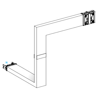 Schneider Electric Canalis KS Canalis - multiple - omlaag, dan rechts - A,B,C - M to M - brandscherm