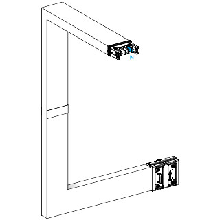 Schneider Electric Canalis KS Canalis - multiple - omhoog, dan links - A,B,C - M to M - brandscherm