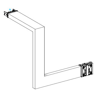 Schneider Electric Canalis KS Canalis - multiple - omhoog, dan rechts - A,B,C - M to M - 250a