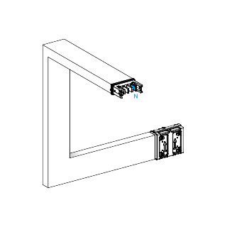 Schneider Electric Canalis KS Canalis - multiple - omhoog, dan links - A,B,C - M to M - 250a
