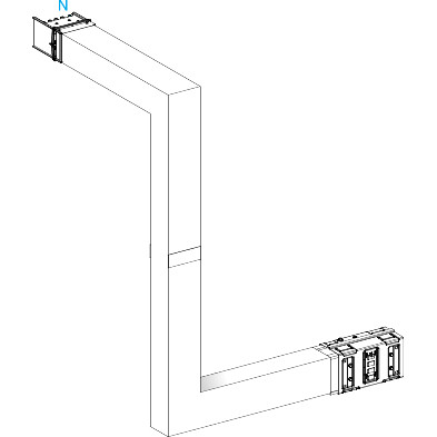 Schneider Electric Canalis KS Canalis - multiple - omhoog, dan rechts - A,B,C - M to M - brandscherm