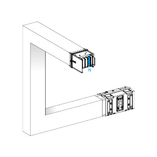 Schneider Electric Canalis KS Canalis - multiple - omhoog, dan links - A,B,C - M to M - 630a